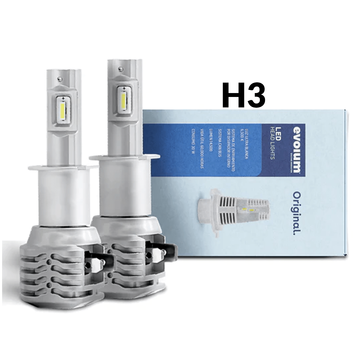 Par De Ampolletas Led H3 500 Lumenes - %Bizama Importaciones% 2024